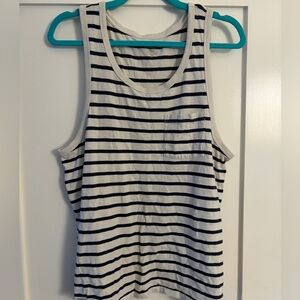 J. Crew Men's Tank Top with Navy and White Stripes
